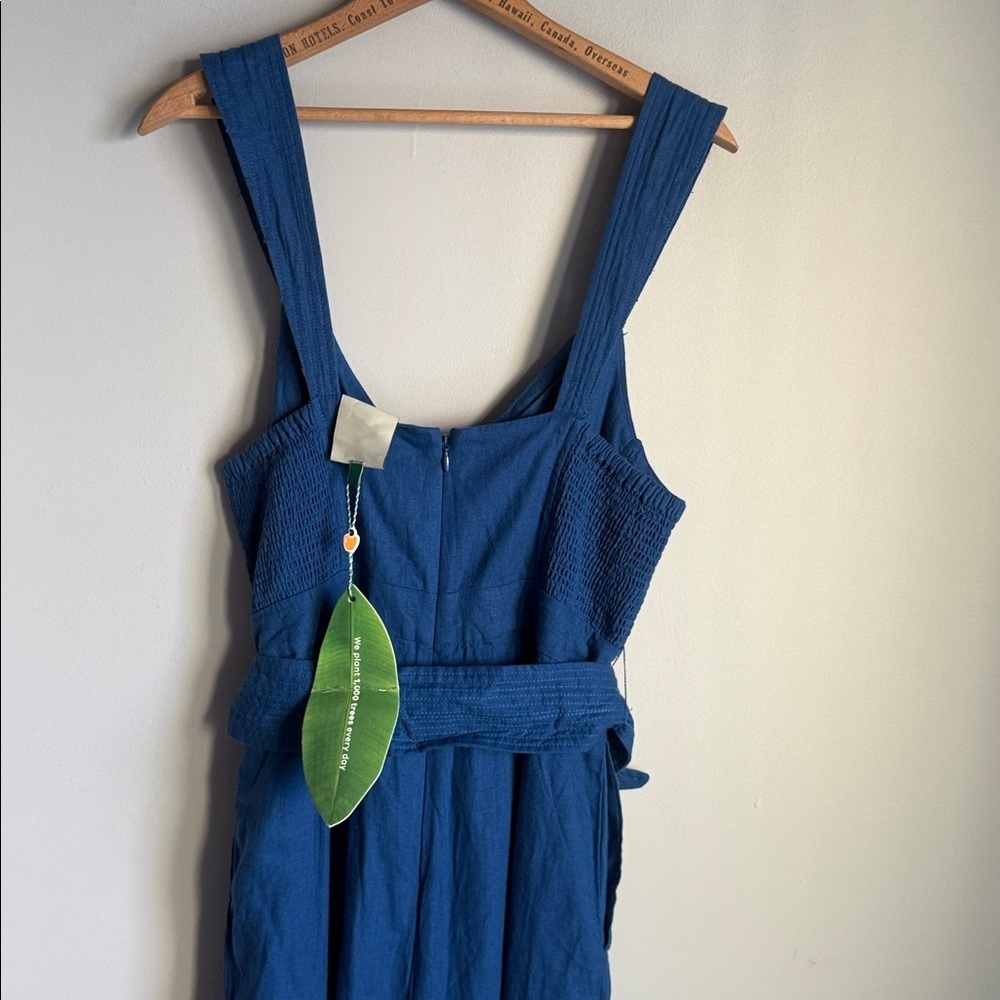 NEW Farm Rio Wide-Leg Belted Linen Viscose Jumpsuit Large - Picture 7 of 12